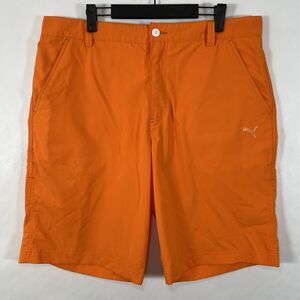 Puma Golf Shorts Mens Size 35 Orange 11” Inseam Performance Grip Rickie Fowler